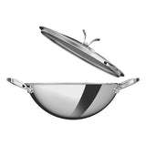 ULTRA Triply Kadai Round Bottom 26cm (3L) Heavy Duty | 304 FoodGrade Stainless Steel Cookware with 0.6mm SS Lid | Fast Heating,