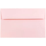 JAM PAPER A9 Premium Invitation Envelopes 5 3/4 x 8 3/4 Baby Pink Pastel 25/Pack