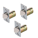 Dynasty Hardware 2-3/8 Backset Spring Latch for Augusta or Spartan Passage and Privacy Door Levers, Satin Chrome (3 Pack)