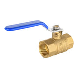EFIELD 1/2-Inch 600 WOG FNPT Heavy Duty Full Port Brass Ball Valve FIP Threaded, Blue Level. LF Brass