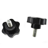 Hahiyo Hex Handle Threaded Knobs Star Bump Shape M10 20mm Screw Length 48mm Head Diameter Clamping Handgrip Nut Screw Combined T