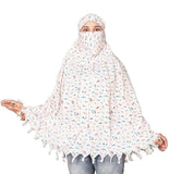 WomenS Pure Cotton Long Scarf Cum Mask Usable For Driver Anti Pollution Full Face Cover With Uv Sun Rays Protection