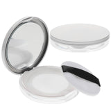 Beaupretty Powder Compact Container Plastic Empty Makeup Loose Powder Case with Puff and Elasticated Net Sifter Vintage Mirror,