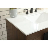 Elegant Decor Indoor Modern Under Sink Bathroom Fixtures Storage Organizer Cabinet 48 Inch Single Bathroom Vanity - Grey With Ba