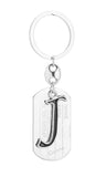 Caristo English Alphabet Letter J (Kc2) Silver Metal Name Keychain For Car Bike Men Women Kids