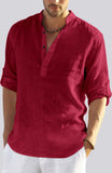 Bellstone Men'S Cotton Blend Solid Regular Shirt (Kurta800_Burgundy_Xxl