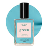Manucurist Green Riviera - Turquoise Blue Nail Polish Quick Dry - Natural Classic Nail Polish 9-Free - Vegan and Plant-Based - M