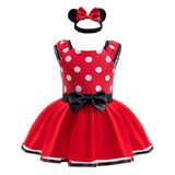 Dressy Daisy Infant Baby Girls Polka Dots Romper Costume Onesie Dress Bodysuit with Headband Size 18-24 Months, Red