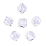 25pcs Adabele Austrian 7mm Faceted Diagonal Cube Crystal Beads Crystal Clear Compatible with 5600 Swarovski Preciosa