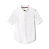 French Toast Boys Little Short Sleeve Oxford Dress Shirt (Standard & Husky), White, 6