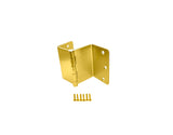 QCAA Heavy Duty 3.5 Swing Clear Offset Door Hinge Loose Pin, 1/4 Radius, Expandable Door Hinge, Brass, Made in Taiwan, 1 Pack