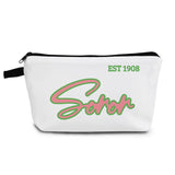 YULUENZE Sorority Gifts Sisterhood Gift Soror EST 1908 Makeup Bag Travel Toiletry Zipper Pouch Greek Sorority Gift Sorority Para