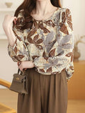 Toplot Women Shirt || Tops For Women || Western Tops For Woman Stylish || Trendy Tops || Oversized (Printed-Top-5233-Brown-Xs),Brown,,B0DX23L982