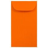 JAM PAPER #6 Coin Business Colored Envelopes - 3 3/8 x 6 - Orange Recycled - 50/Pack