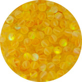 Matte Aurora Crystal Glass Beads Yellow 100pcs 8mm Flash Glitter Shining Mermaid Round Loose Aura Bead Frosted Moonstone for Jew