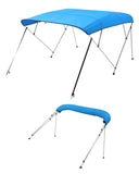 VEVOR 4 Bow Boat Bimini Tops, 600D Polyester Canopy with Aluminum Alloy Frame, Waterproof & Sun Shade Boat Awning Canopy with St