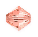 50pcs Adabele Austrian 10mm Faceted Bicone Crystal Beads Light Padparadscha Pink Compatible with Swarovski Crystals 5301/5328