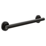 Moen Bathroom Safety 18Inch Stainless Steel Modern Shower Grab Bar for Handicapped or Elderly, YG0718BL, Matte Black