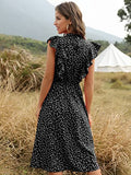 Toplot Black Printed Dress For Women Sleeveless With Knee Length (Dress-5074-Xxl),Black,2,B0BSNHM82F