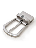 Bacca Bucci Replacement Buckle For Reversible Leather Belts Classic Gold Pearl White (Silver)
