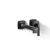 Kohler 26431-4-BL Riff Wall-Mount Single-Handle Bathroom Sink Faucet, 1.2 gpm, Matte Black