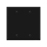 ENERLITES Double Blank Device Metal Wall Plate, Corrosion Resistant, Standard Size 2Gang 4.50 x 4.57, Powder Coated Stamped S