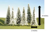Bachmann Industries Scene Scapes Trees 4- 6 Pine Trees With Snow Train (24 Piece)