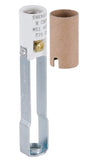 B&P Lamp 4 Inch Height, High Heat, Keyless Porcelain Candelabra E12 Socket, Tapped 1/8 IP