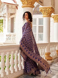 Womanista Womens Woven Design Art Silk Ready To Wear Saree (Ti4127_Violet)