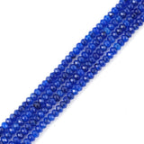 Adabele 67.5 Inch Natural Sapphire Blue Quartz Healing Gemstone 3mm Small Tiny Faceted Rondelle Spacer Loose Stone Beads (675-72