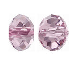 50pcs Adabele Austrian 6mm Faceted Loose Rondelle Crystal Beads Rosaline Pink Spacer Compatible with 5040 Swarovski Crystals Pre