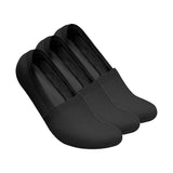 Unisex Cloud Cotton No Show Sock 3 Pack Invisible Non Silp Socks | Mens, Womens, Black, Medium