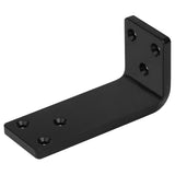 eoere 6 PCS 4 x 2 Heavy Duty Corner Brace Black Brackets, L 90 Degree Countertop Support Brackets, Steel Thickness 1/4, Max Load