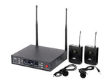Stage Right By Monoprice 200Channel Uhf Dual Lavalier Wireless Microphones Syst