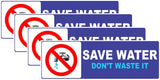 VAAIMAI Save Water Sign Board | 12x4 Inch | UV Laminated Waterproof Foam Board | Blue Vinyl Sticker | For Office, School, Public