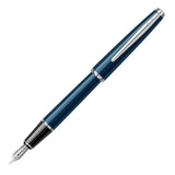 Scrikss Medium Nib Fountain Ink Pen | Works with Cartridges & Converters | Navy Blue ABS Body | Vintage 33 | Modern & Elegant De