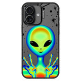 MOSNOVO for iPhone 17 Case | Compatible with Magsafe | Military Grade 10ft Drop Tested | Camera Control | Clear Black with Alien