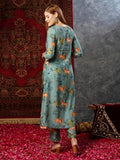 Anni Designer Women'S Cotton Blend Straight Printed Kurta With Pant (Haribala Pista_S_Pista_Small),Pista,S,Cotton Blend,Regular,Kurta