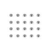 HARFINGTON 20pcs Beads 4mm Stainless Steel 2.5mm Hole Dia Bead for DIY Crafts, Silver Tone