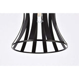 Living District Indoor Modern Home Decorative Bright Ceiling Lily 1 Light Pendant In Black