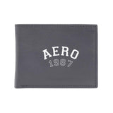 Aeropostale MenS Global Coin Leather Wallet Fairfield Navy | Printed Finish | Global Coin Pocket | Stylish Purse For Men
