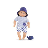 Corolle Bebe Bath Marin Baby Doll - 12 Soft-Body with Rubber Whale Toy, Safe for Water Play in Bathtub or Pool, Vanilla-Scented