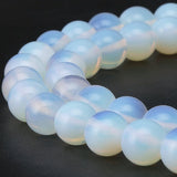 12mm White Opalite Beads Round Gemstone Loose Beads for Jewelry Making 15(31-32pcs/strand)