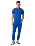 Fyltr Men'S Crewneck T-Shirt & Cargo Jogger Co-Ord Set - 100% Cotton | Half Sleeve T-Shirt| Jogger With Side & Cargo Pockets,Cosmic Cobalt,Cosmic Cobalt,Xl