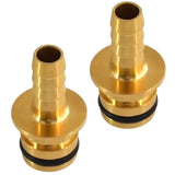 UPTTHOW 2Pcs Brass 346-5168836 3/8Hose Barb Straight Quad Port Fittings for Water System Pump, 12V Pump Port Fitting Compati