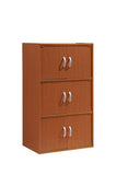 Hodedah 3-Shelf Bookcase Cabinet, Cherry
