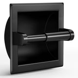 POKIM Matte Black Recessed Toilet Paper Holder/Tissue Paper Holder Stainless Steel Toilet Paper Holder in Wall for Bathroom Accessories Rear Mounting Bracket Included?-New