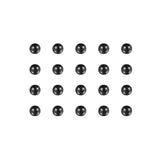 HARFINGTON 20pcs Beads 4mm Stainless Steel 2mm Hole Dia Bead for DIY Crafts, Black