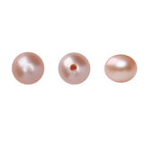 BEADIA Natural Half Drilled Pearl Beads Pink 4.5-5mm 12pcs AAAA Freshwater Cultured Loose Gemstone Beads for DIY Stud Earring Je