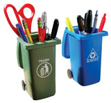BigMouth Inc Desk Pen Holder Mini Trash & Recycle Can Pencil Holder Set Novelty Pen Organizer Pack Of 2 Cute Pen Holders
